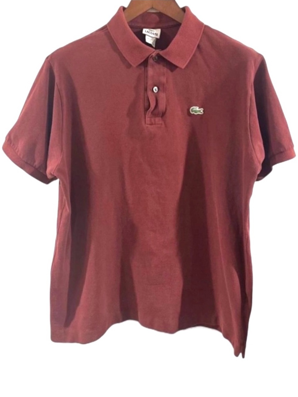 Lacoste Deep Burgundy Men’s Polo Shirt Size 6 (L-XL)